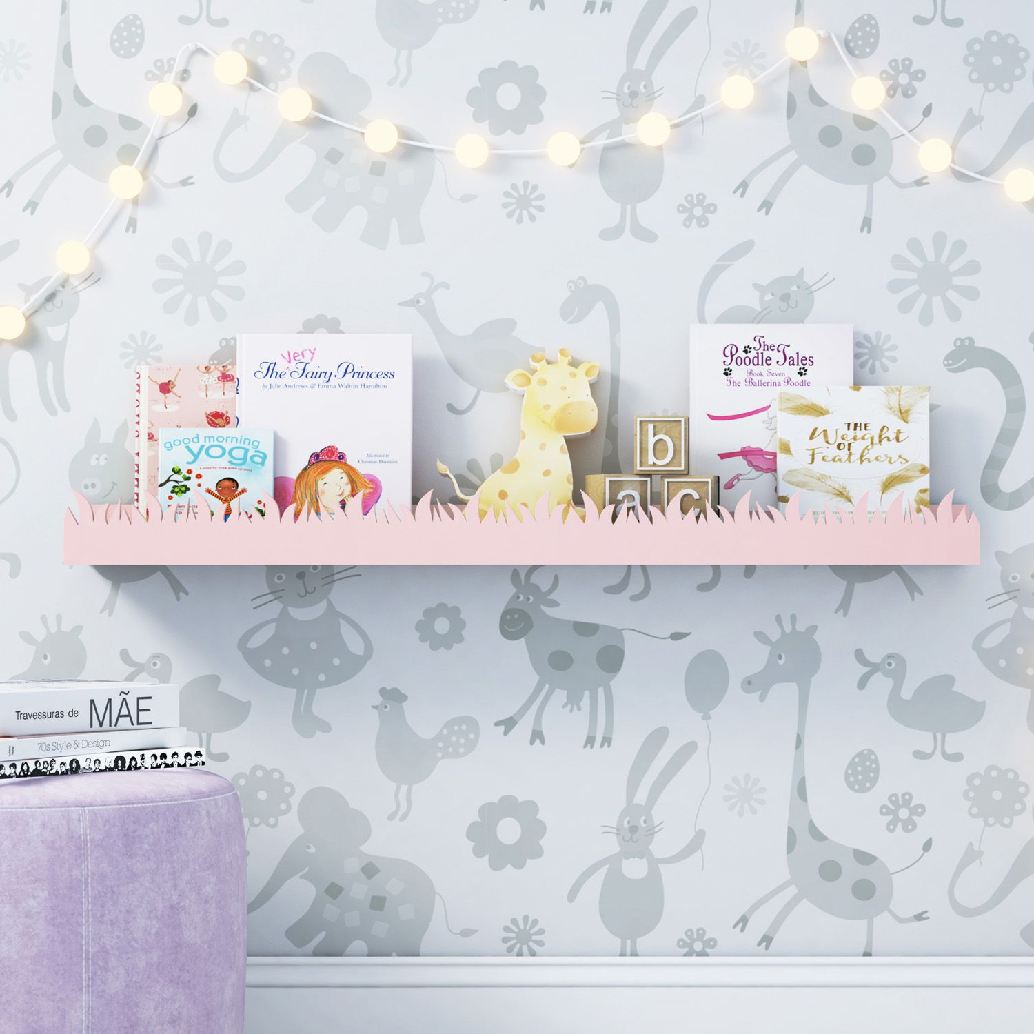 Prateleira para Livros Safári Verde 92cm x 20cm