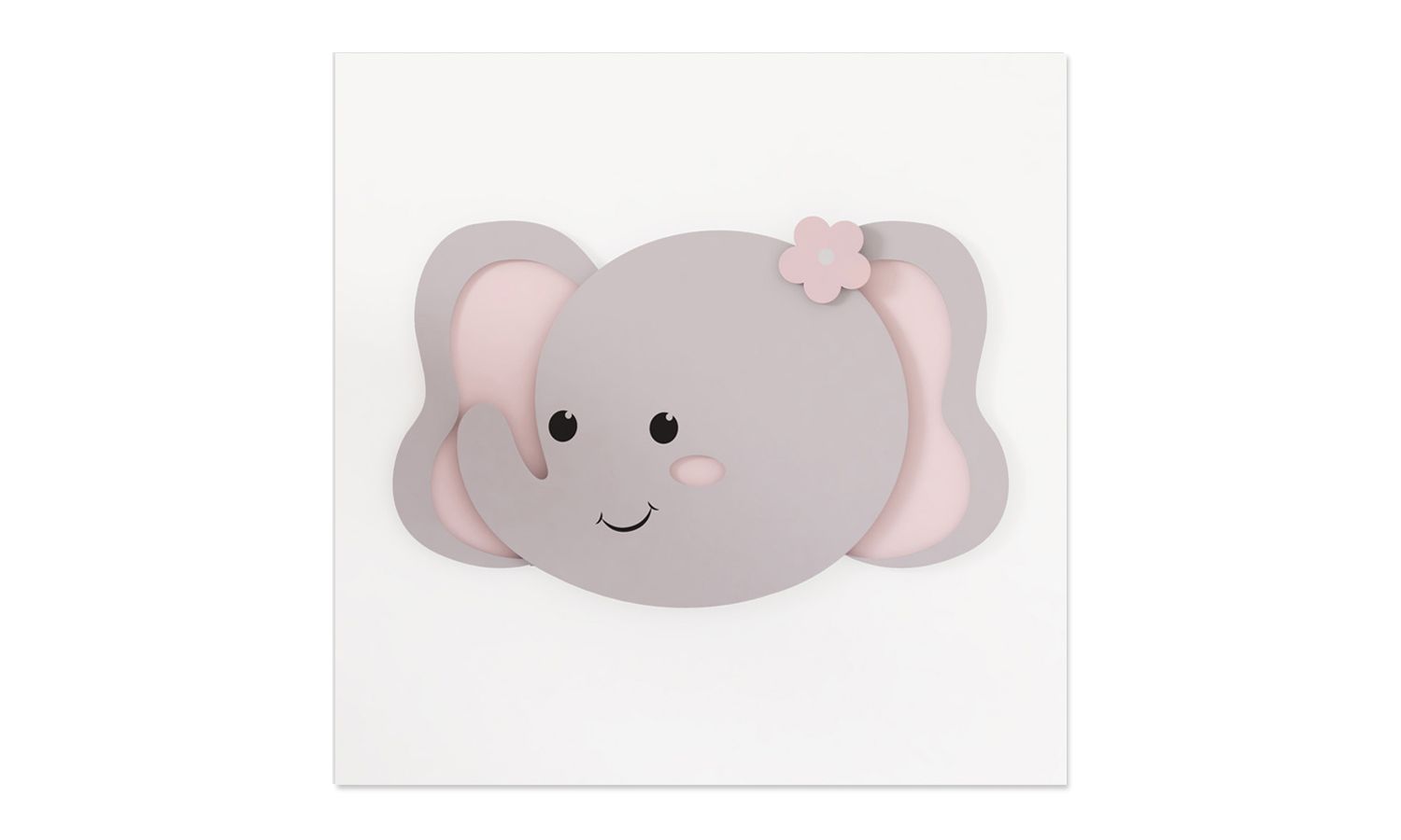 Quadro MDF Amiguinho Elefante 25cm