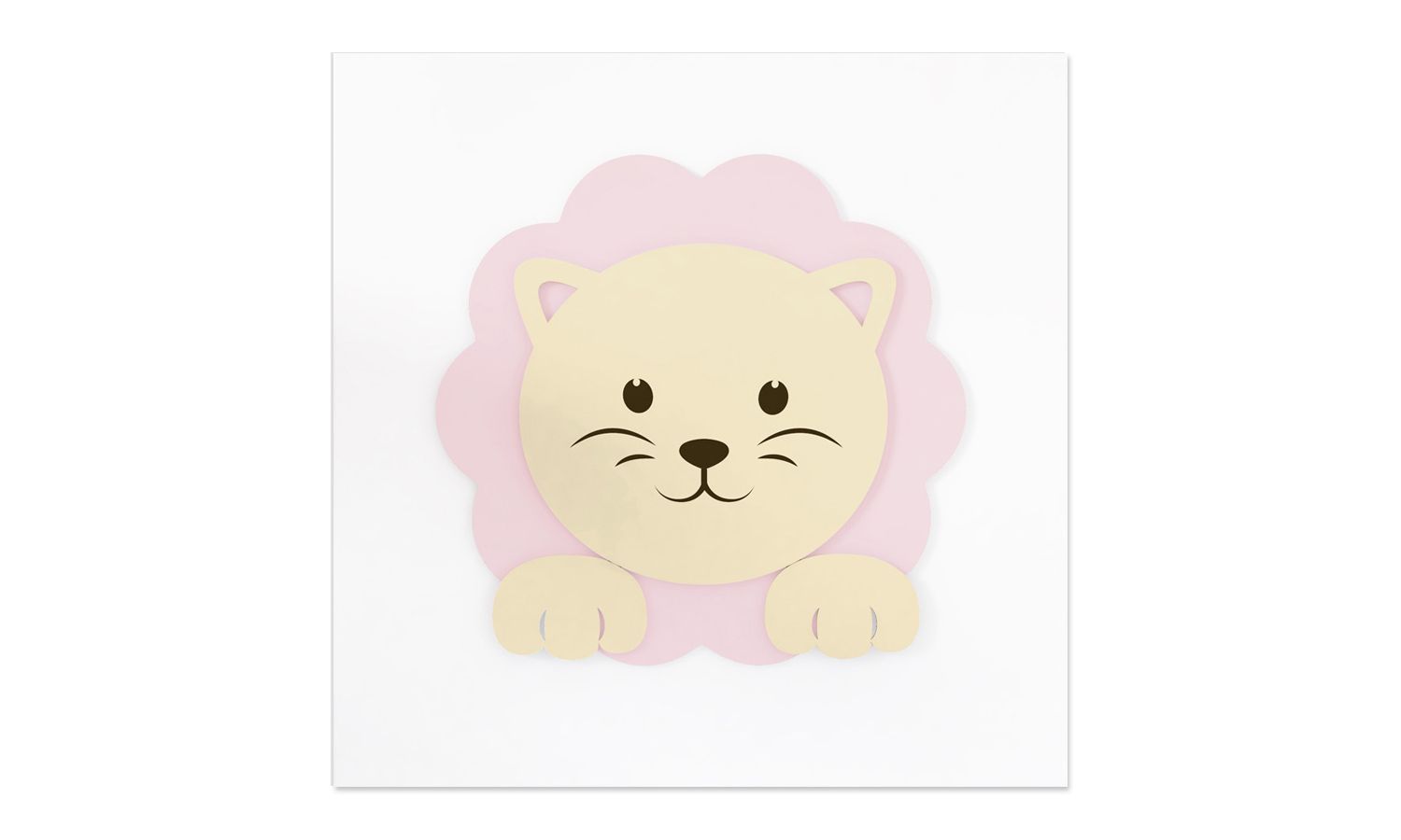 Quadro MDF Amiguinha Leoa 25cm