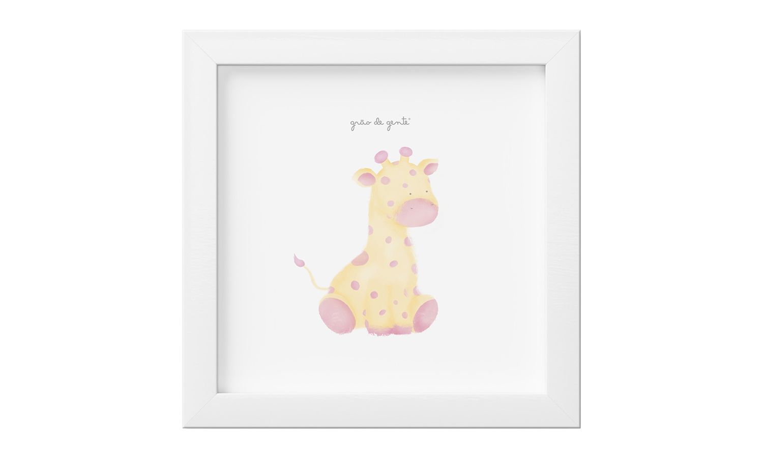 Quadro Amiguinha Girafa Rosa 18cm
