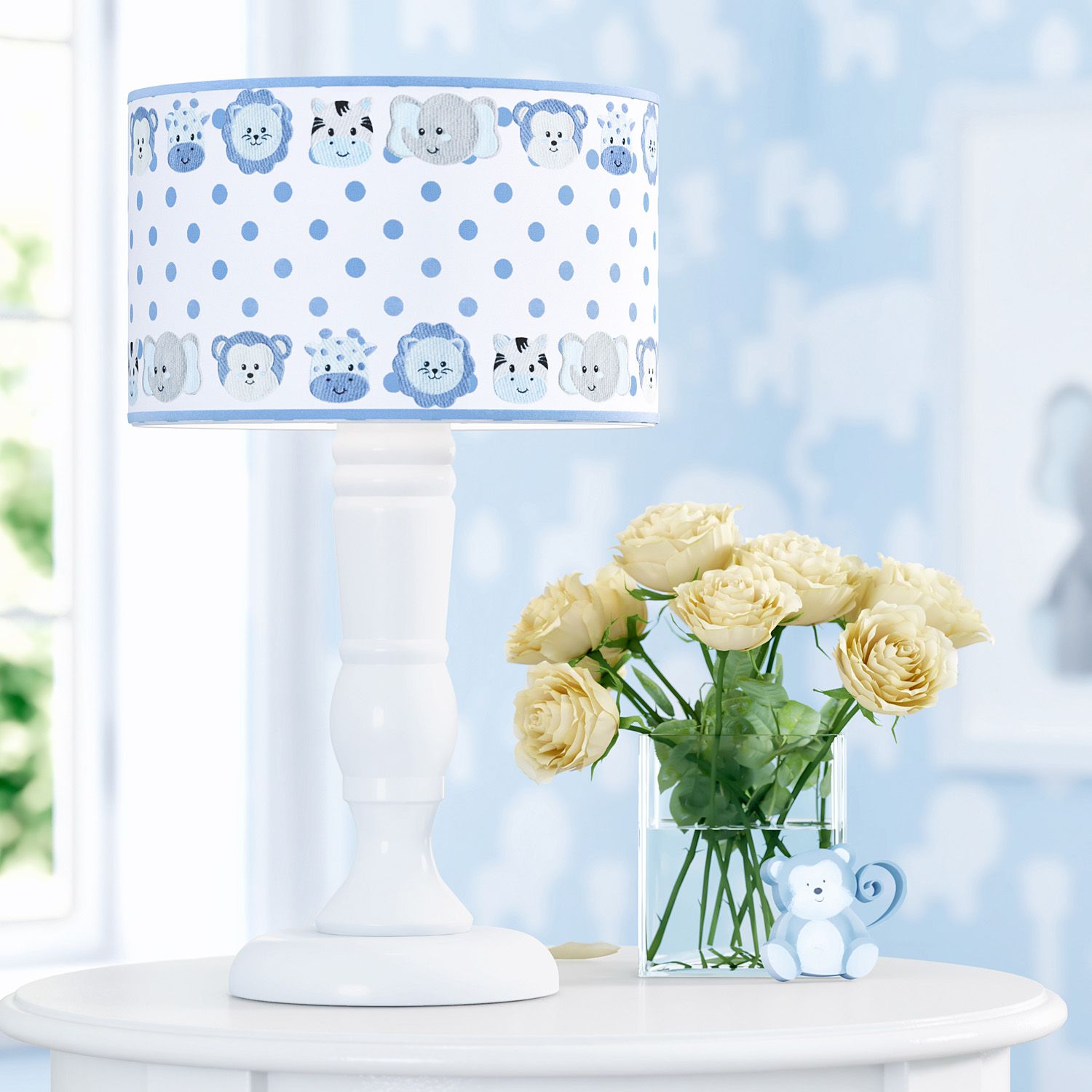 Abajur Madeira Amiguinhos Safári