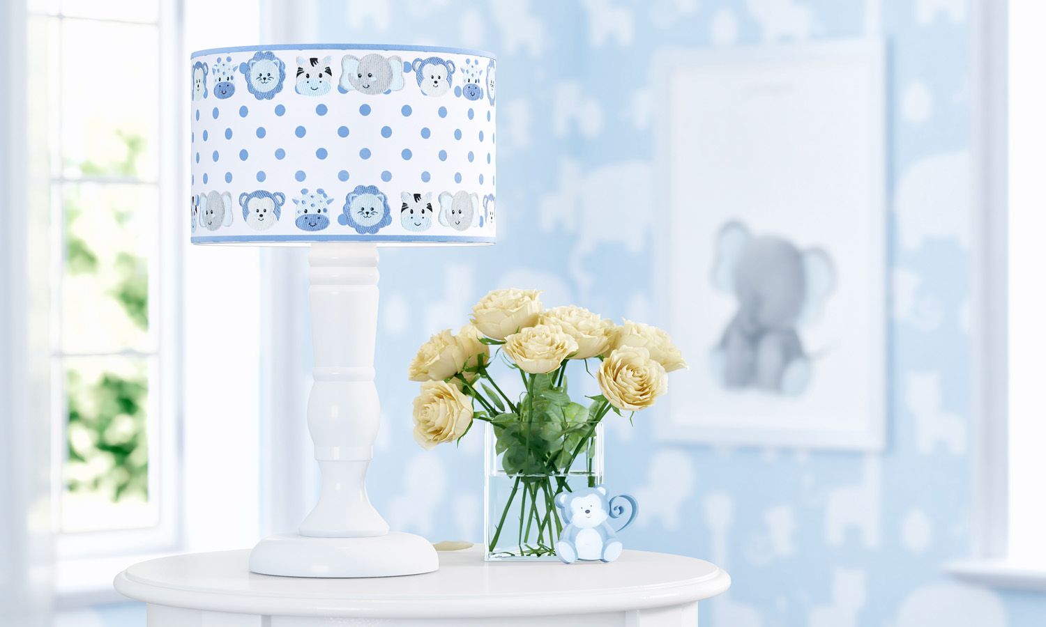 Abajur Madeira Amiguinhos Safári