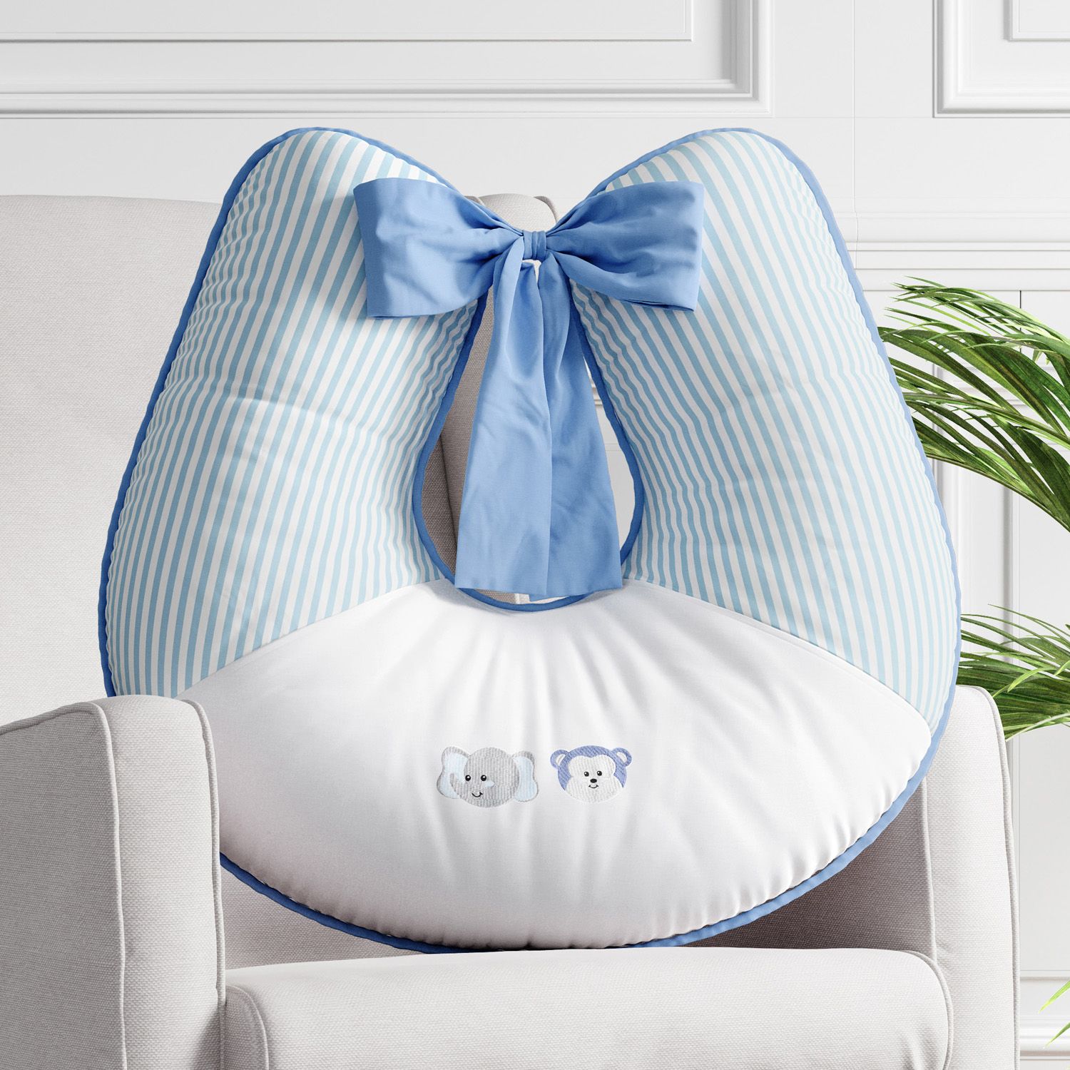 Almofada Amamentação Elefante e Macaco Amiguinhos Safári