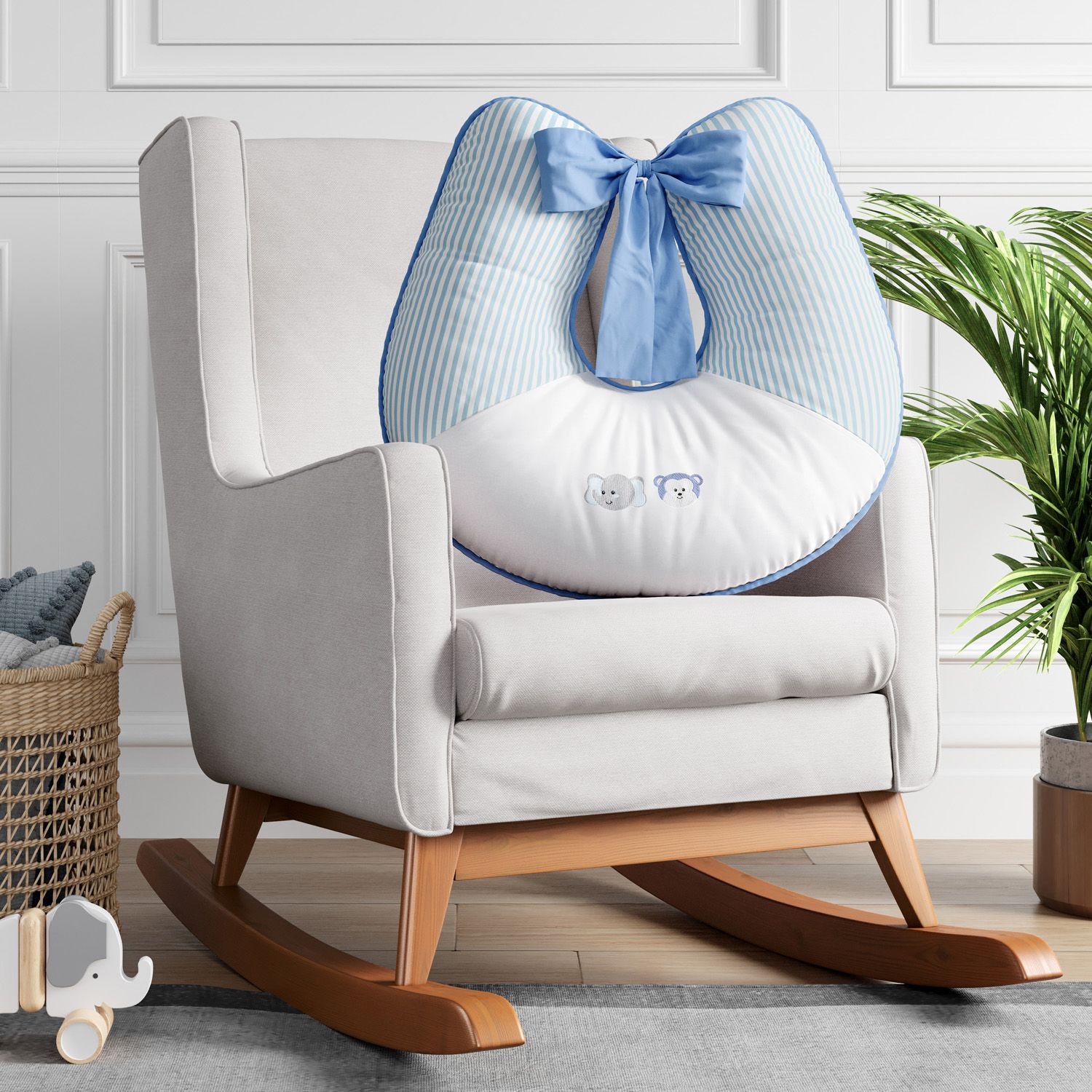 Almofada Amamentação Elefante e Macaco Amiguinhos Safári