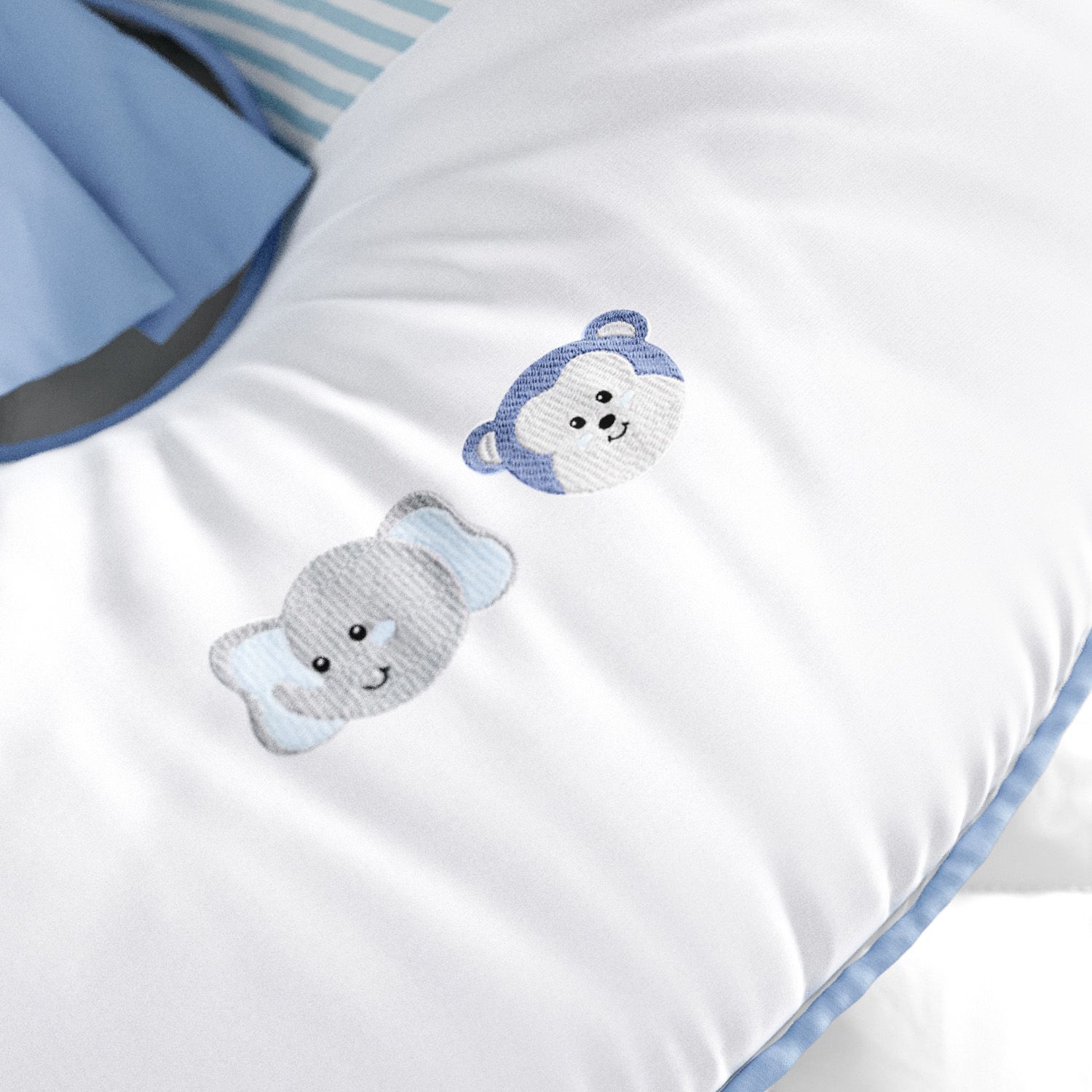 Almofada Amamentação Elefante e Macaco Amiguinhos Safári