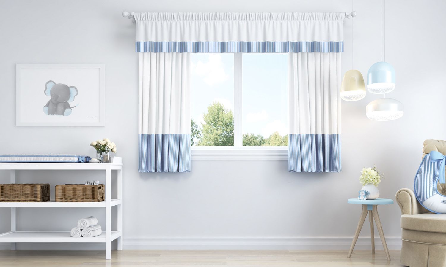 Cortina Amiguinhos Safári 1,50m