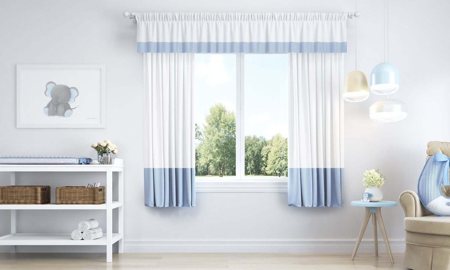 Cortina Amiguinhos Safári 1,50m