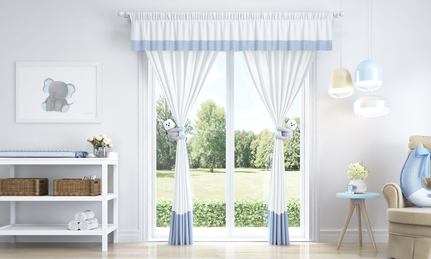 Cortina Amiguinhos Safári 1,50m