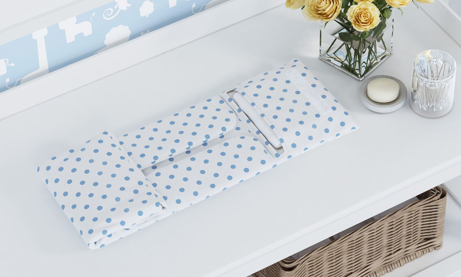 Trocador de Fraldas Portátil com Bolsos Amiguinhos Safári 85x40cm