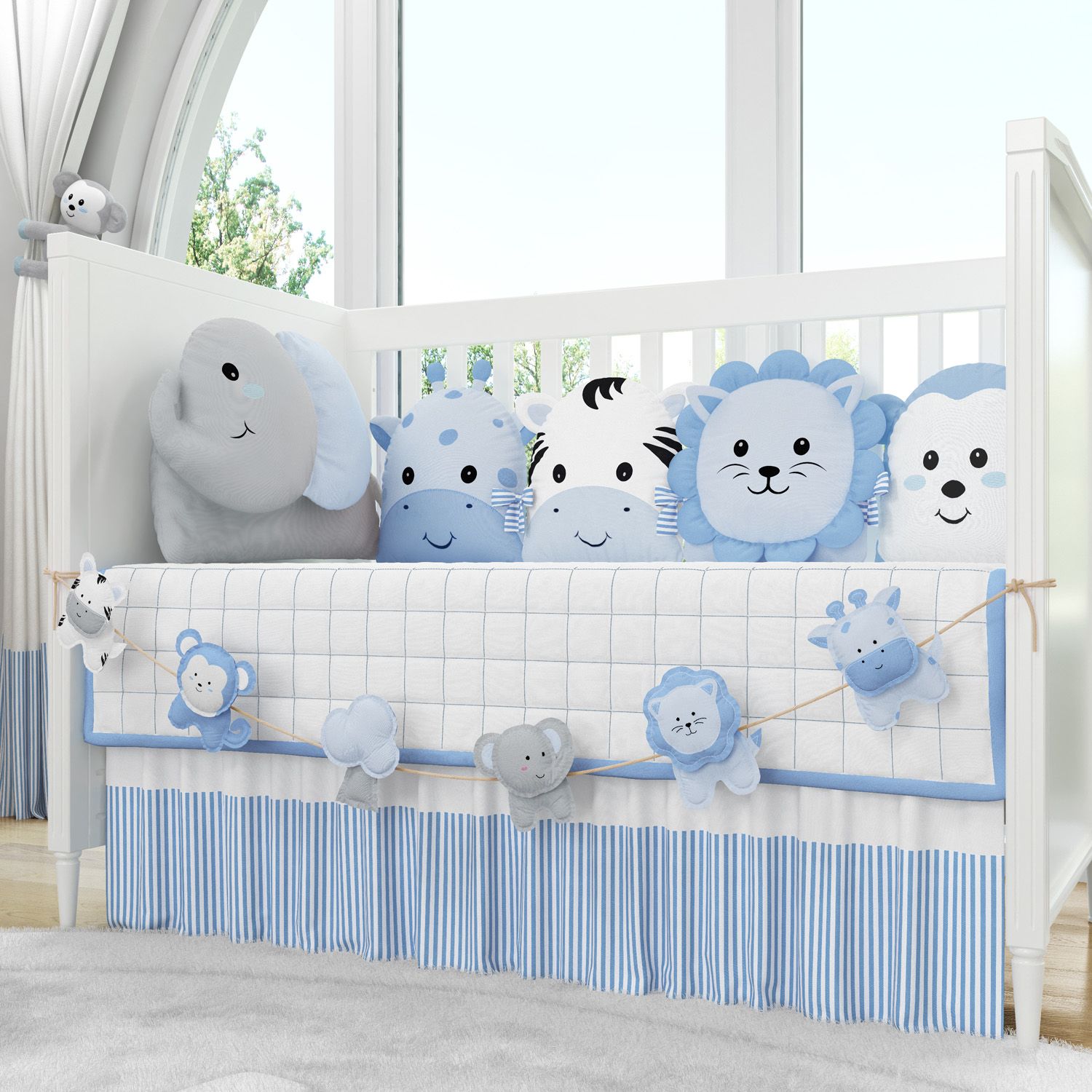 Varal de Berço Bichinhos Amiguinhos Safári 1,30m