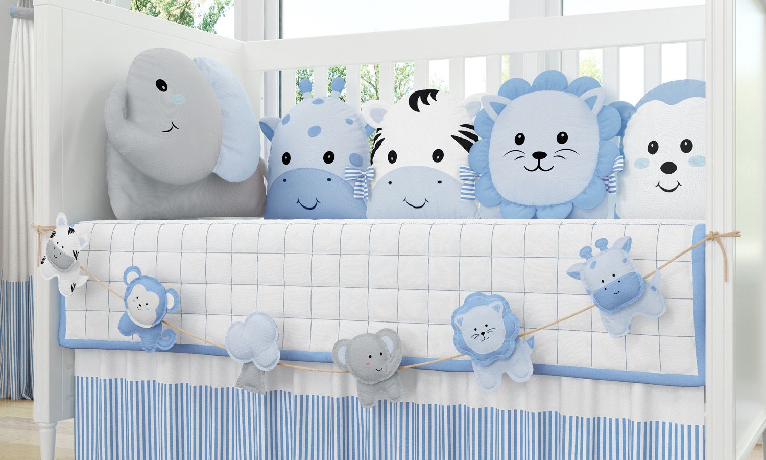 Varal de Berço Bichinhos Amiguinhos Safári 1,30m