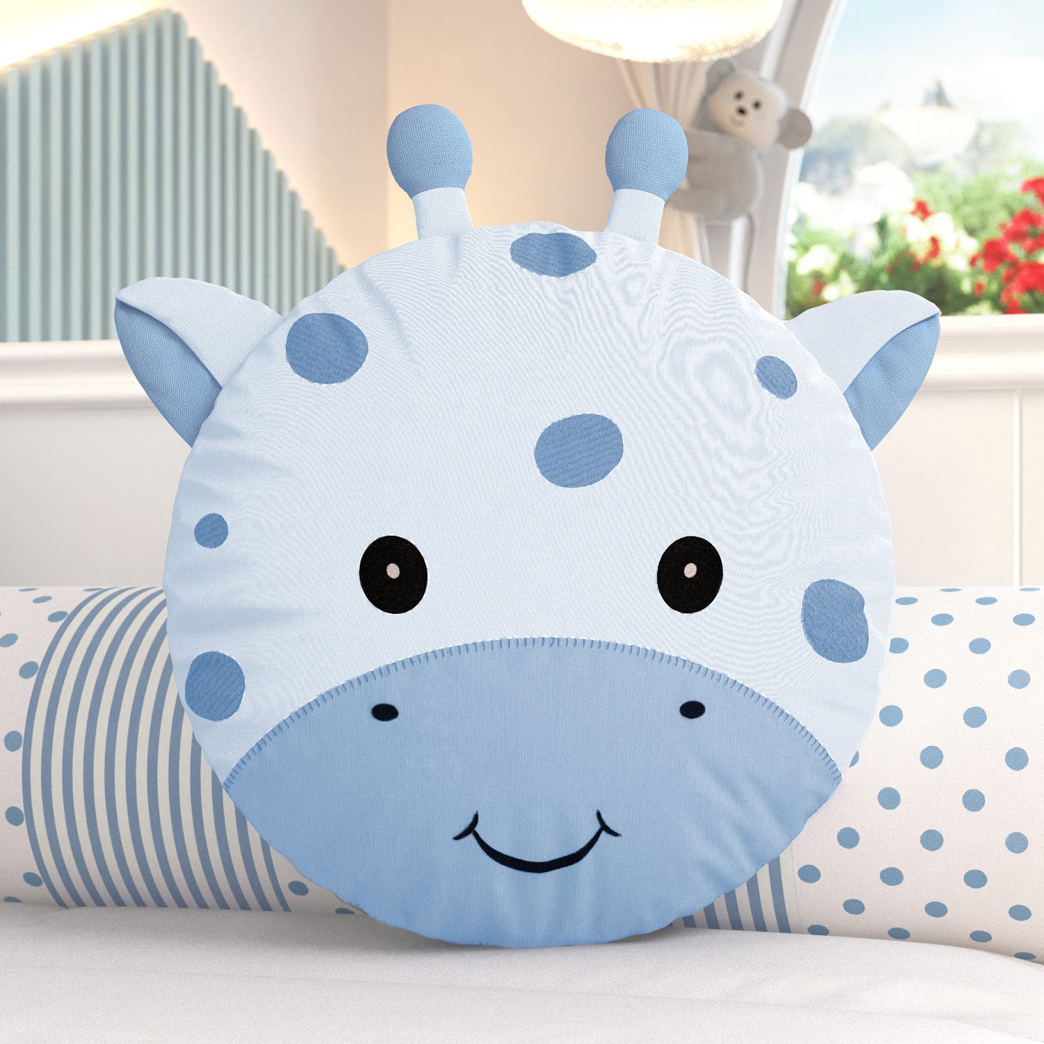 Almofada Redonda Amiguinha Girafa 30cm