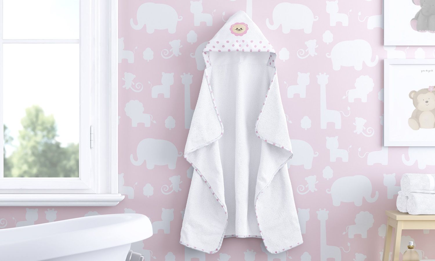 Toalha com Capuz Amiguinho Leão