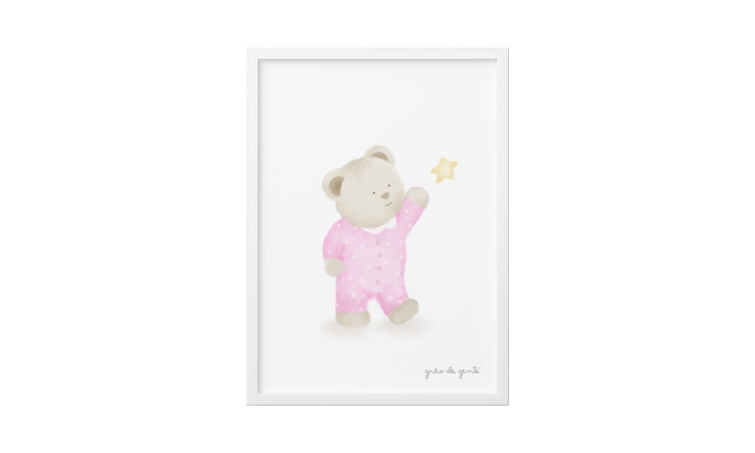 Quadro Ursinha e Estrela 34cm 
