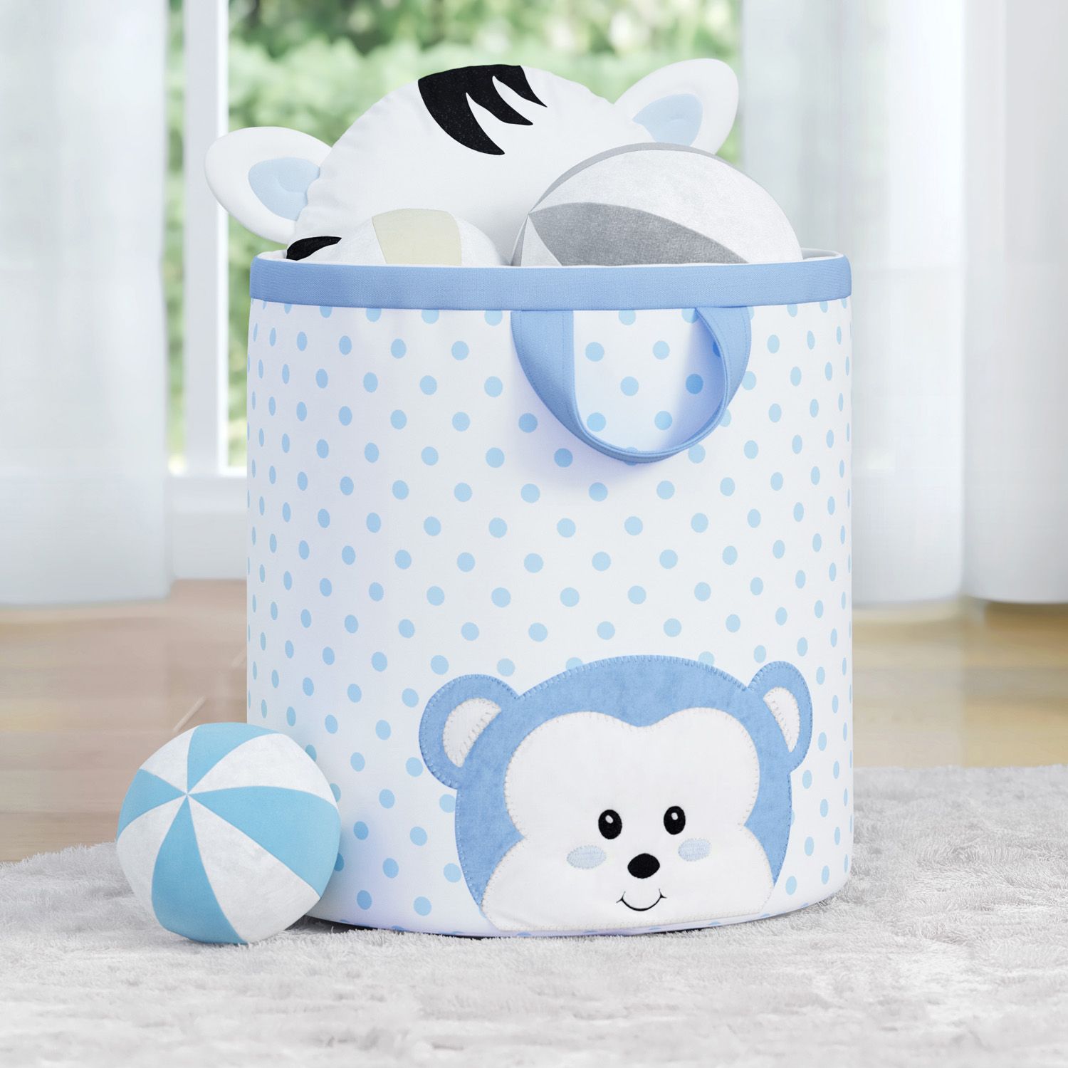 Cesto Organizador para Brinquedos Amiguinho Macaco 28cm