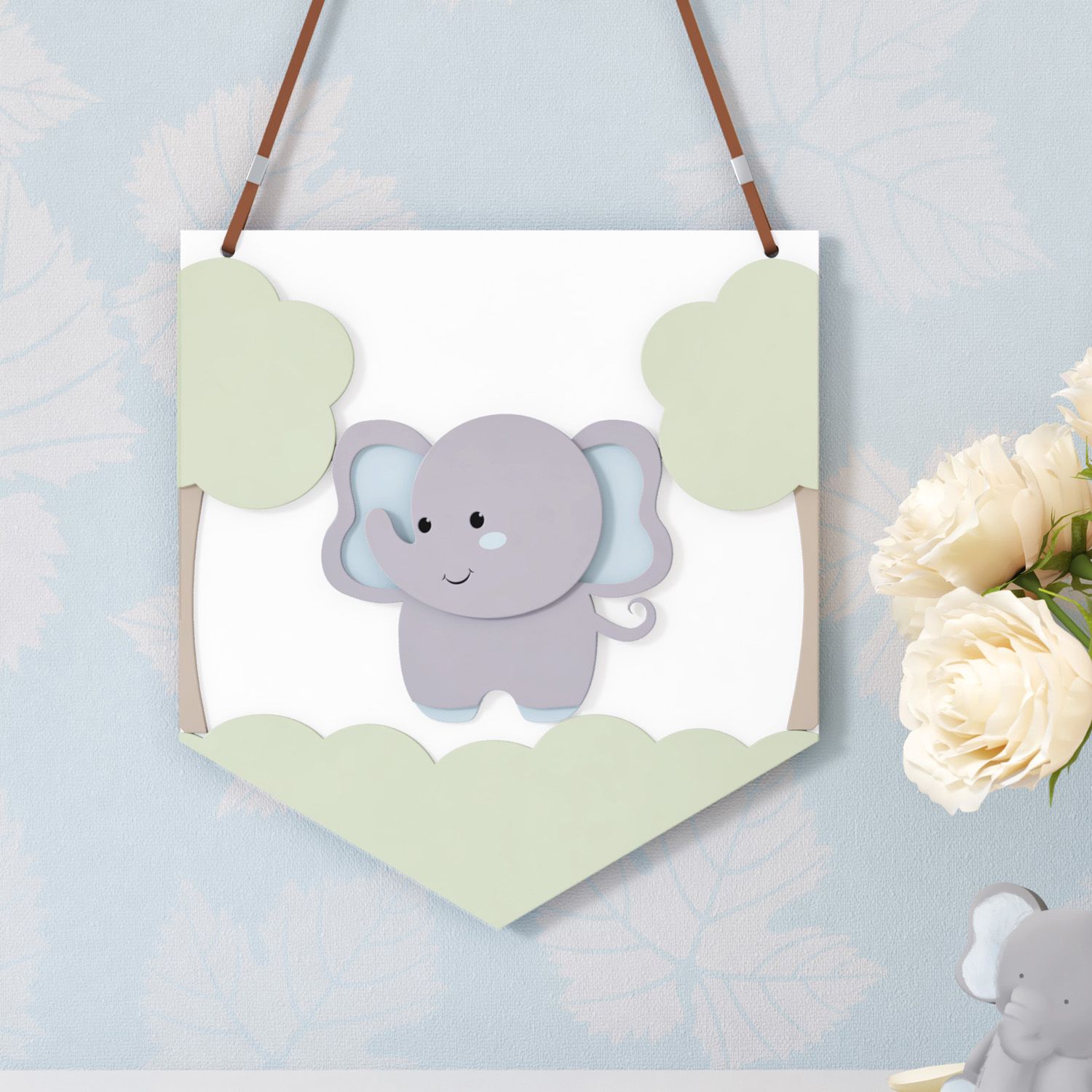 Flâmula MDF Amiguinha Elefante