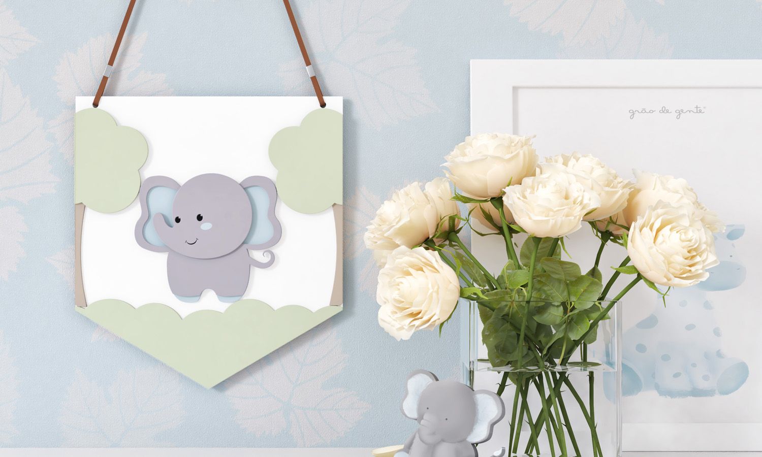 Flâmula MDF Amiguinha Elefante