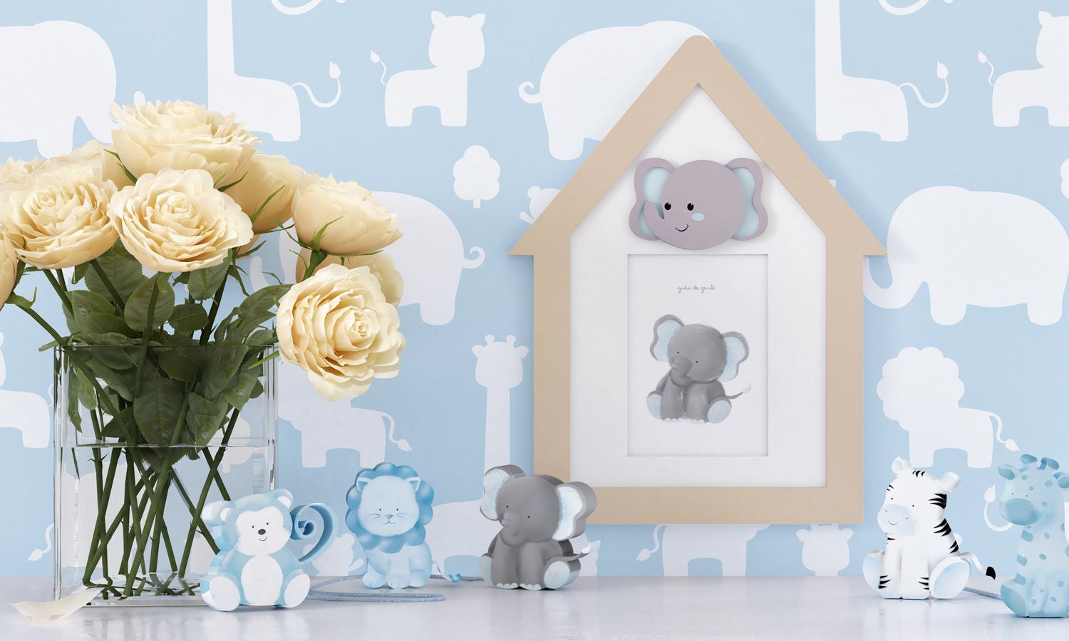 Porta Retrato MDF Amiguinho Elefante 10cm x 15cm