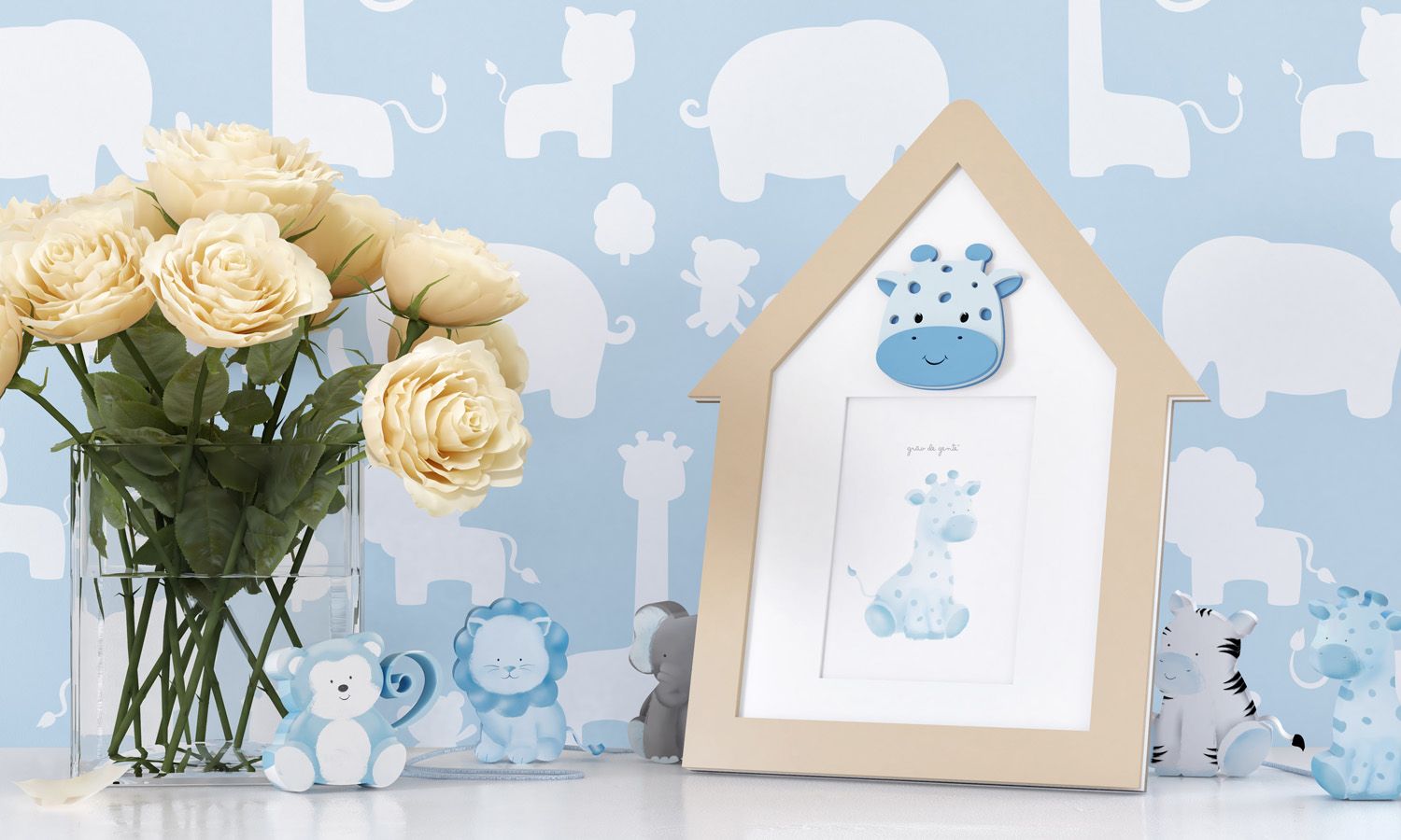 Porta Retrato MDF Amiguinha Girafa 10cm x 15cm