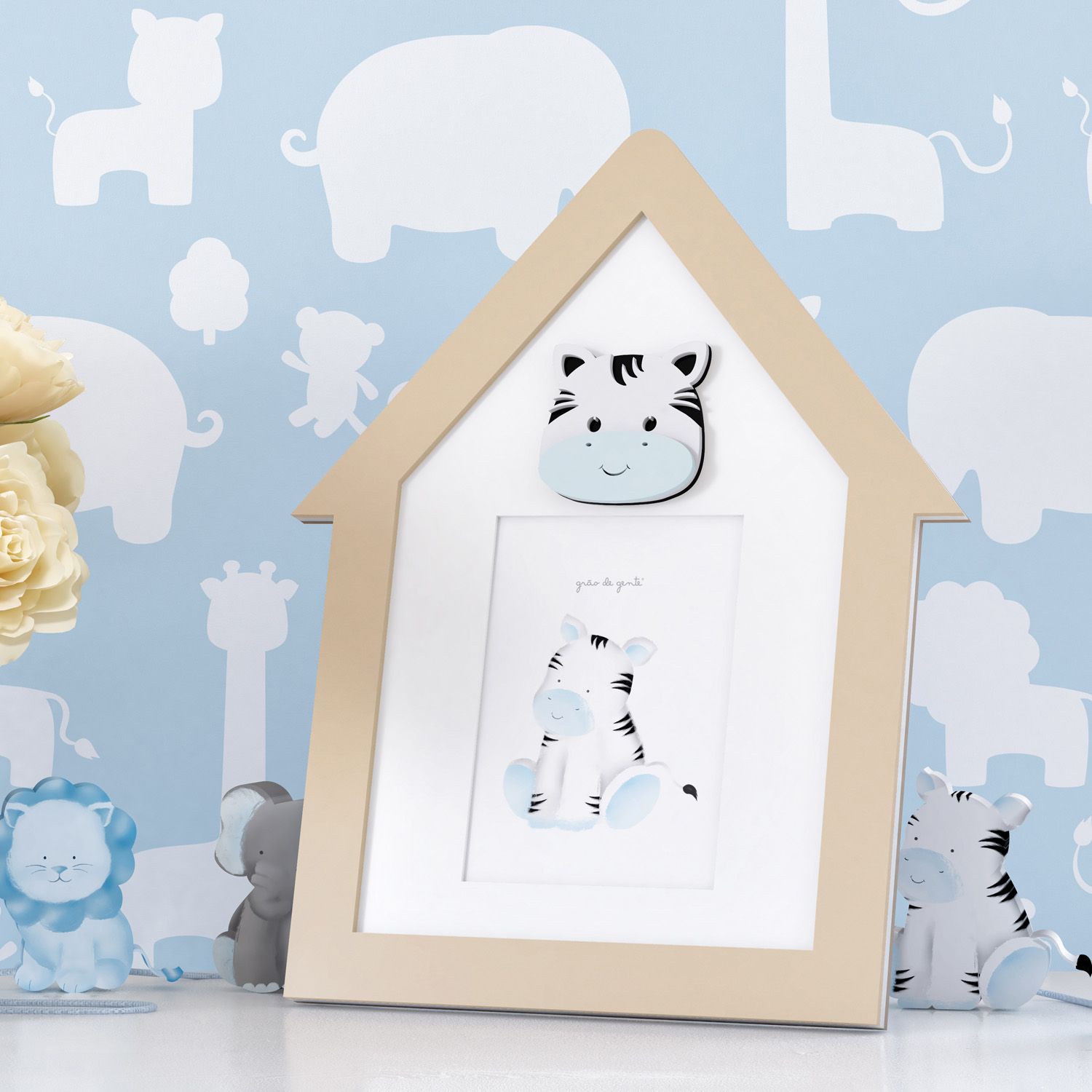 Porta Retrato MDF Amiguinha Zebra 10cm x 15cm