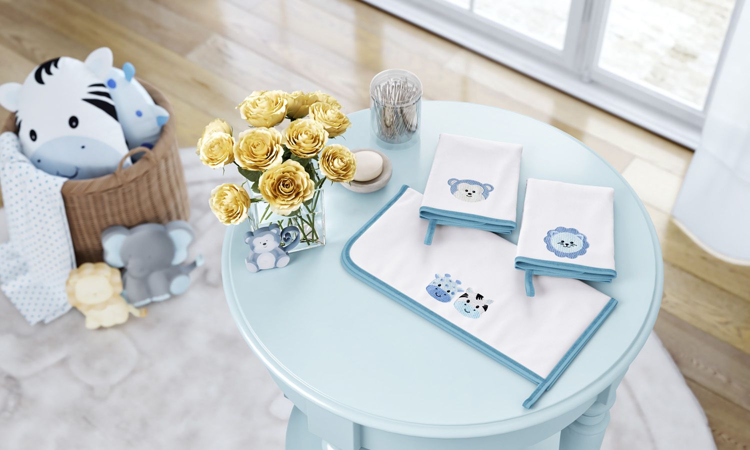 Jogo de Fraldas de Boca Malha Amiguinhos Safári