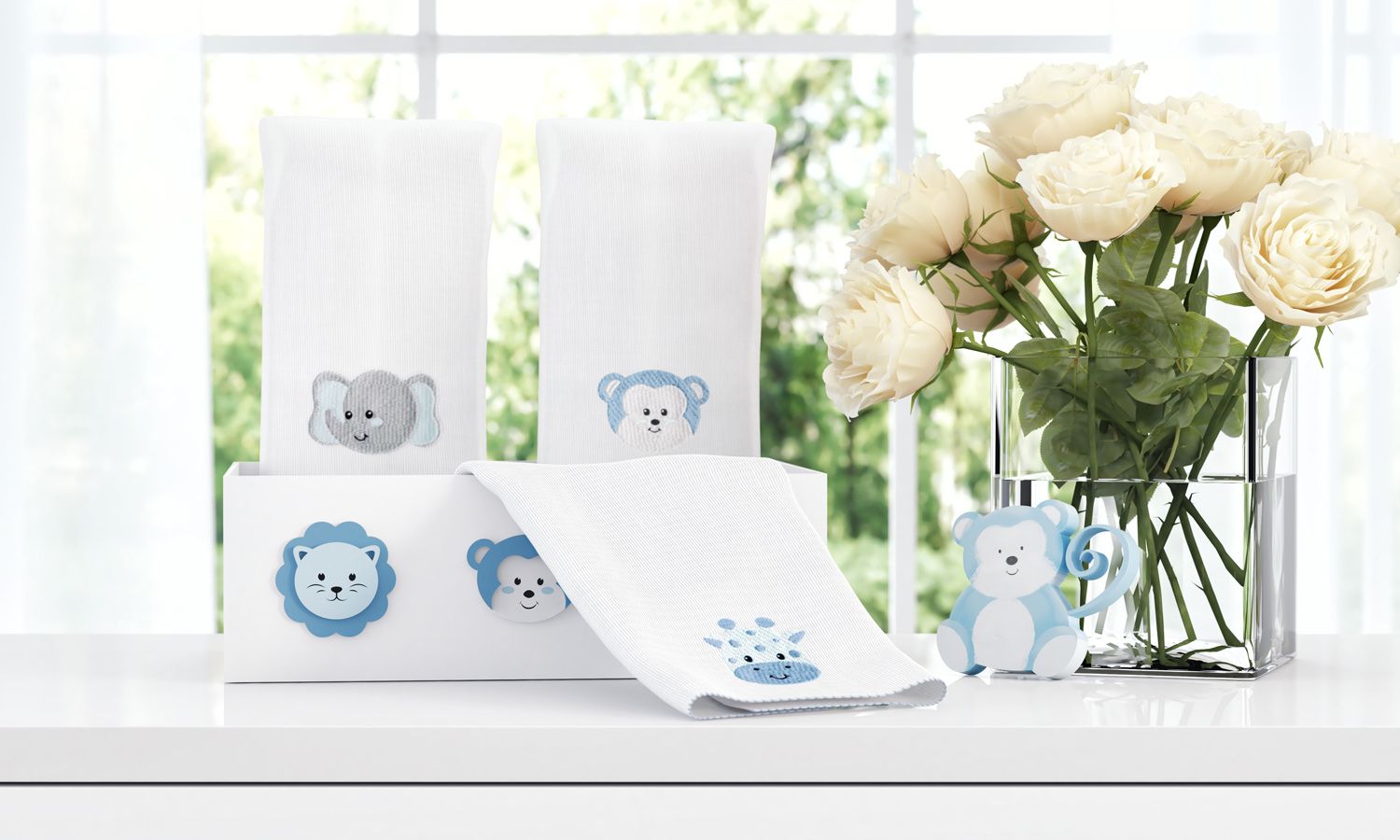 Jogo de Fraldas de Boca Amiguinhos Safári