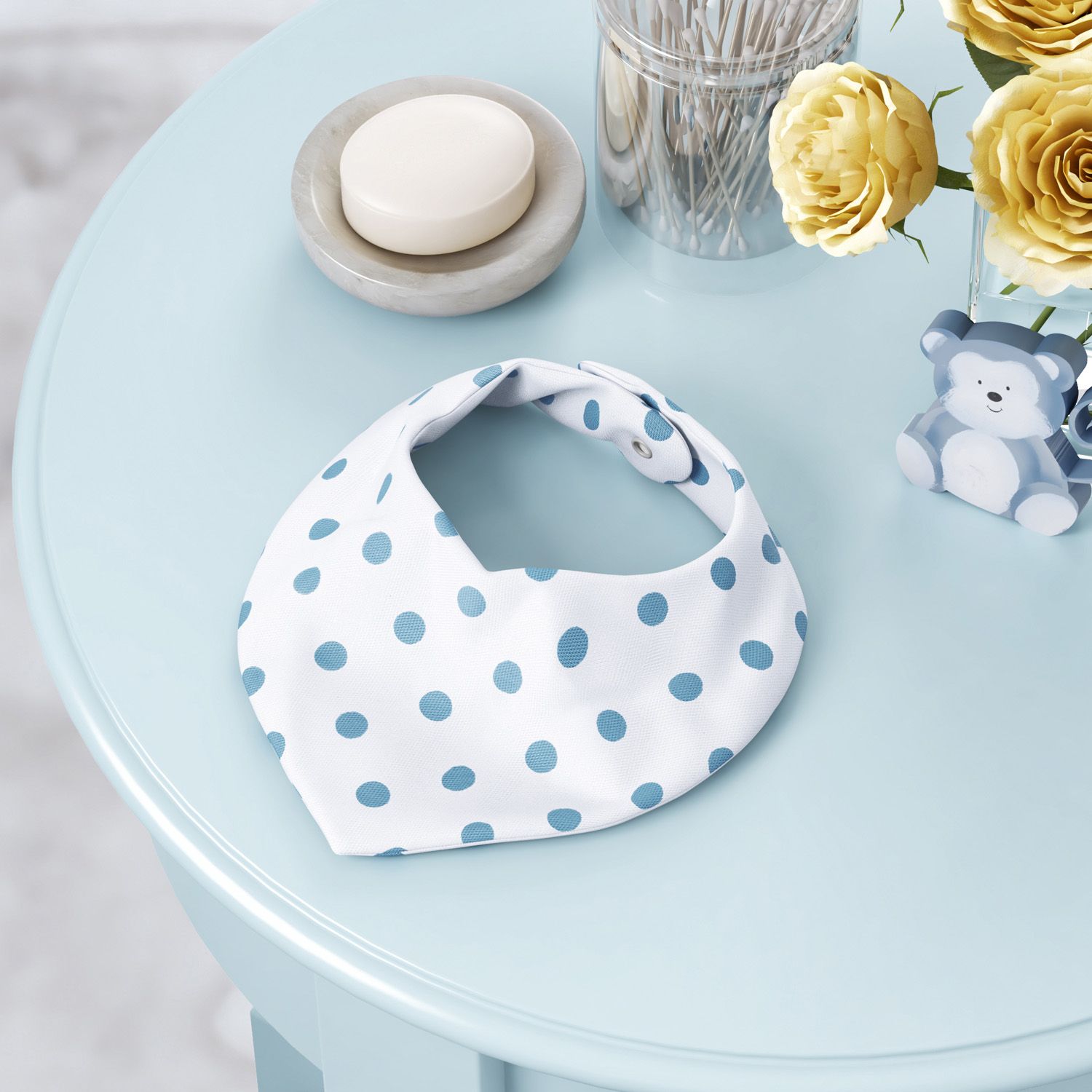 Babador Bandana Verde Poá