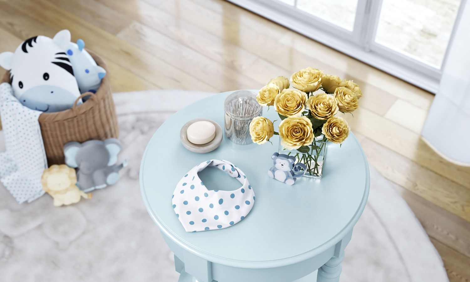 Babador Bandana Verde Poá