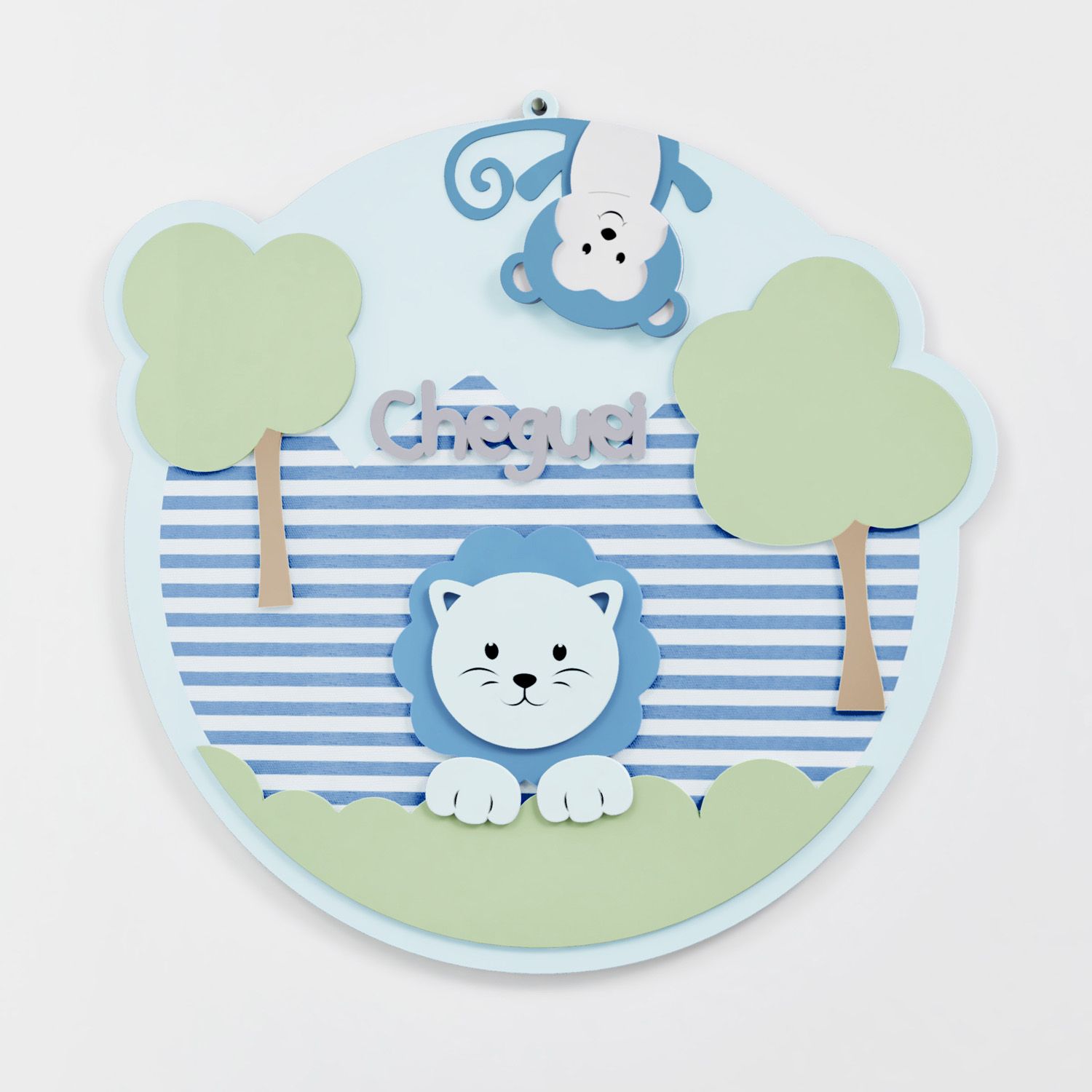 Porta Maternidade Cheguei Amiguinhos Safári