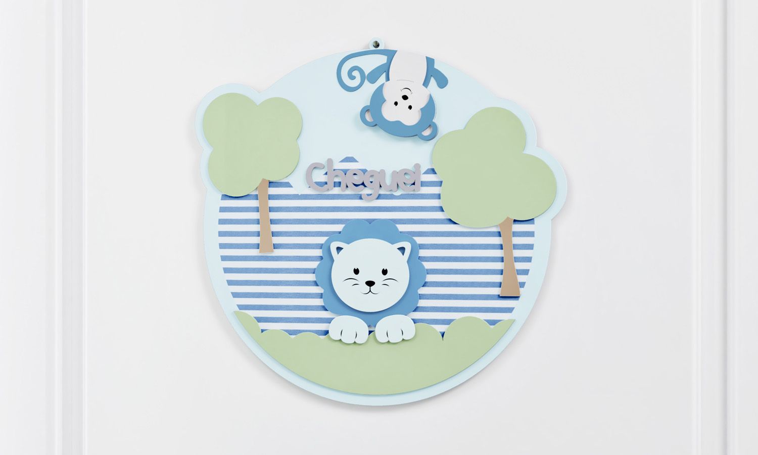 Porta Maternidade Cheguei Amiguinhos Safári