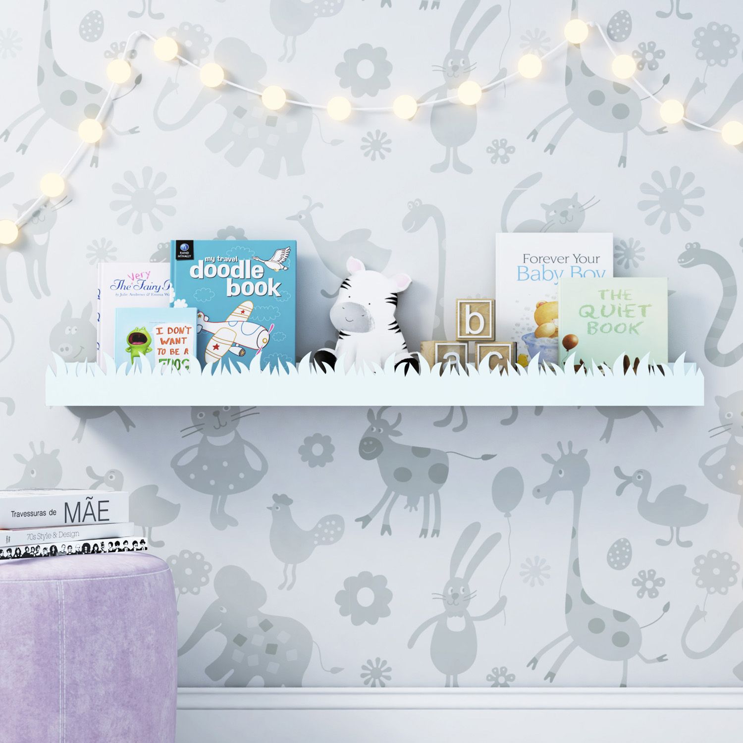 Prateleira para Livros Safári Verde 92cm x 20cm