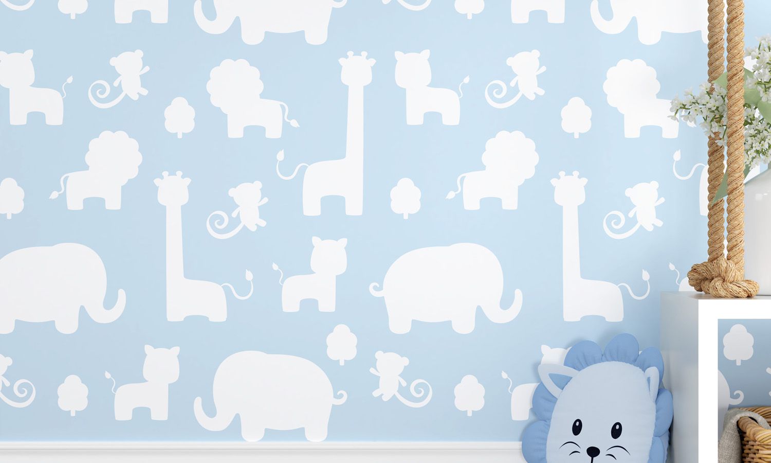 Papel de Parede Amiguinhos Safári Verde 3m