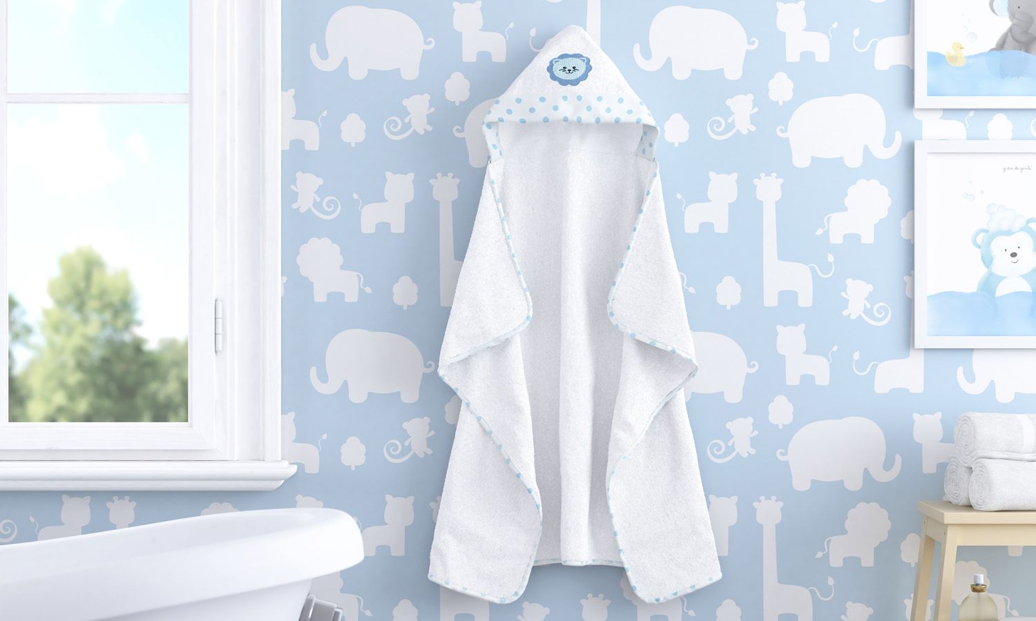 Toalha com Capuz Amiguinho Leão