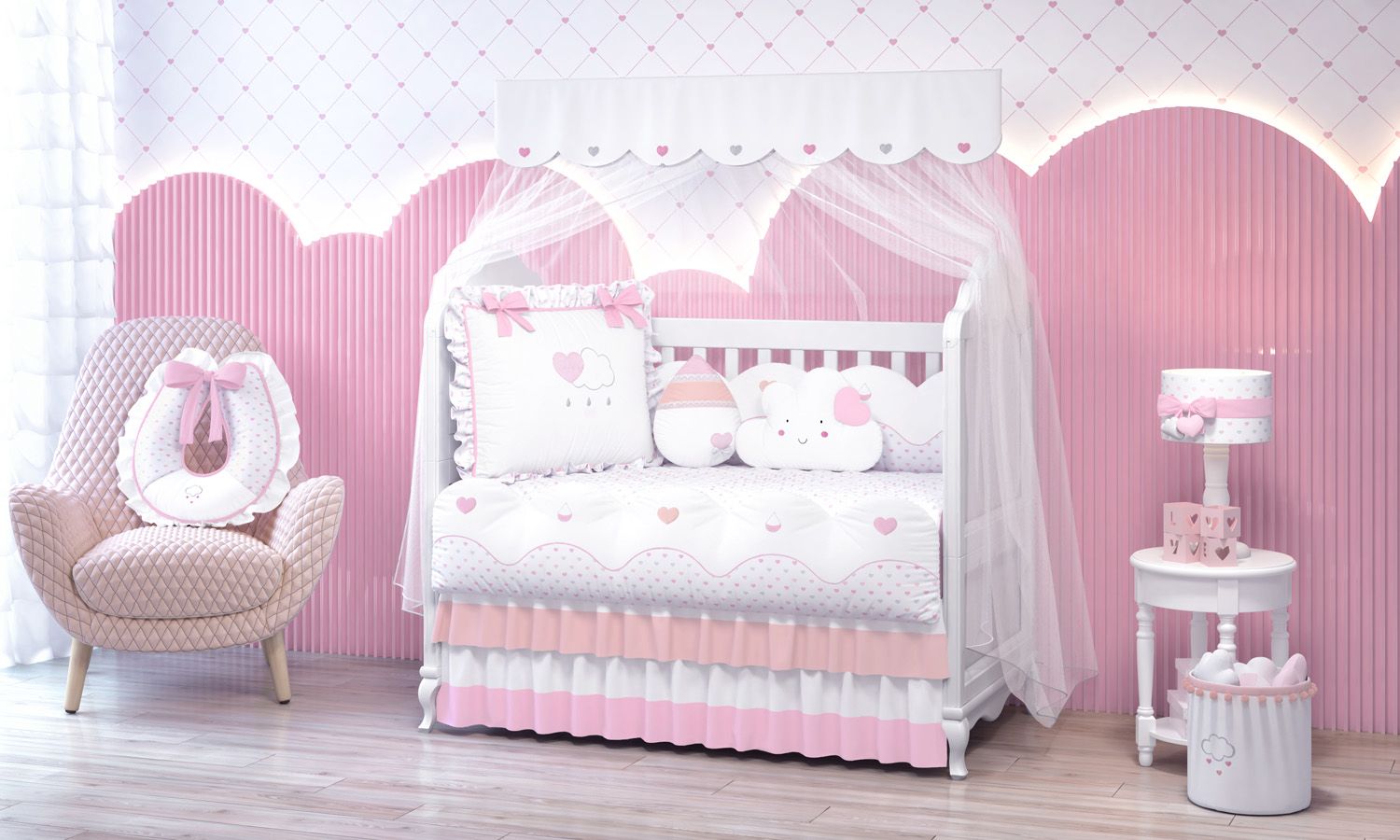 Kit Berço Chuva de Amor