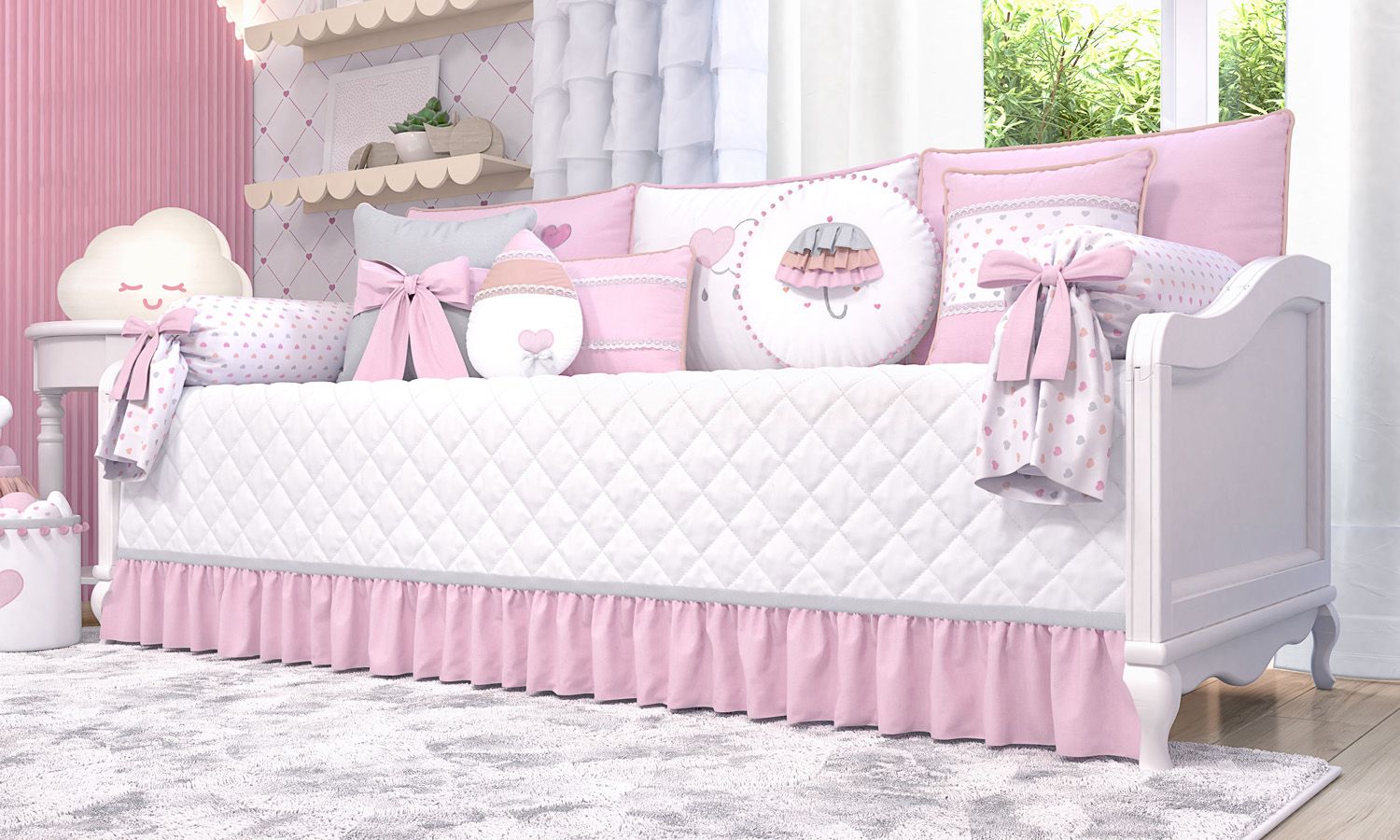 Kit Cama Babá Chuva de Amor