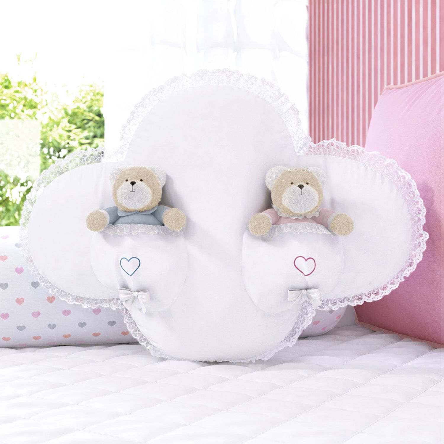 Almofada Nuvem com Ursinhos 56cm