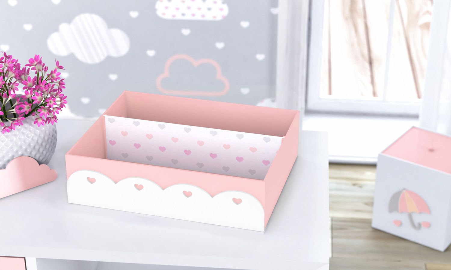 Bandeja MDF Corações