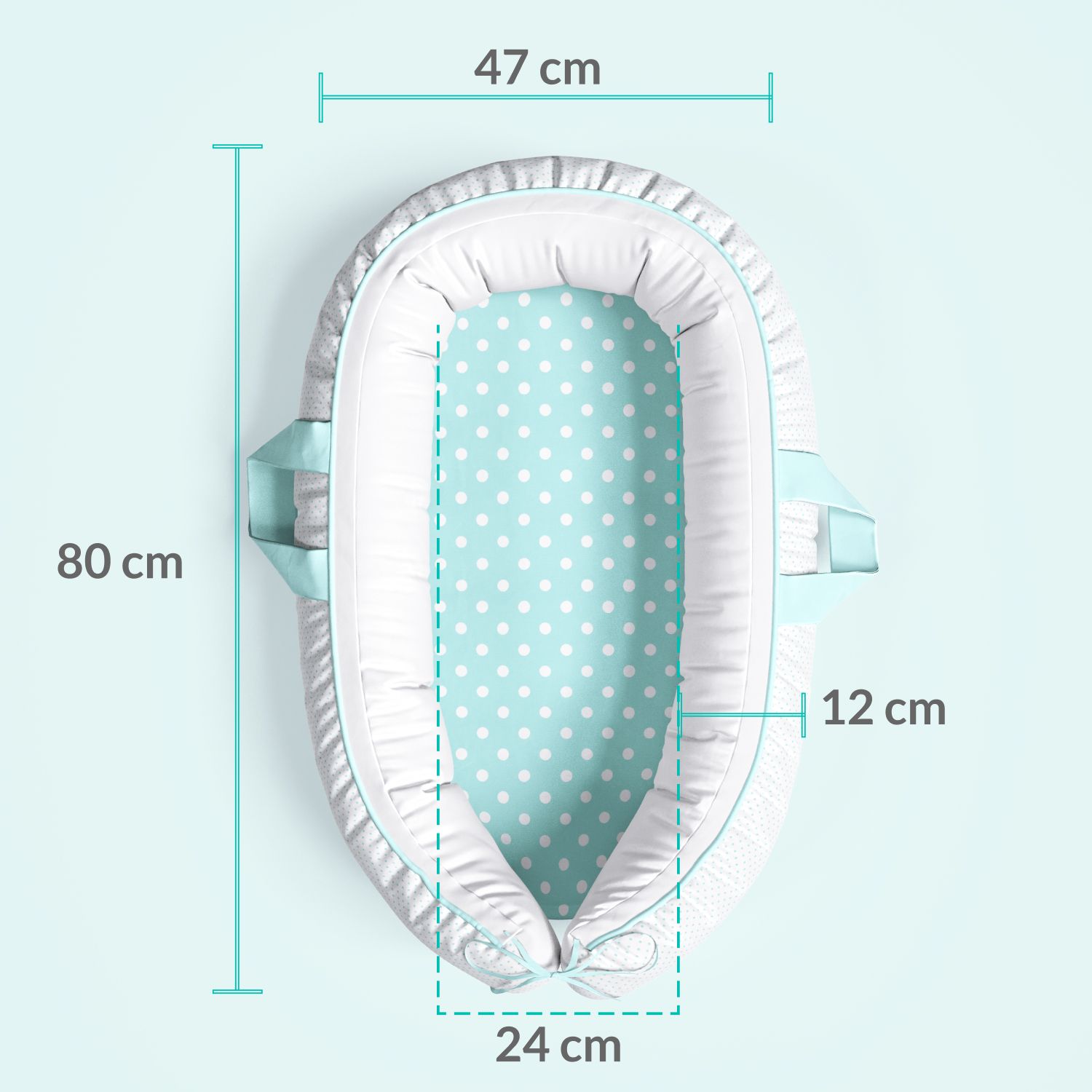 Ninho para Bebê Redutor de Berço Princesa Clássica 80cm