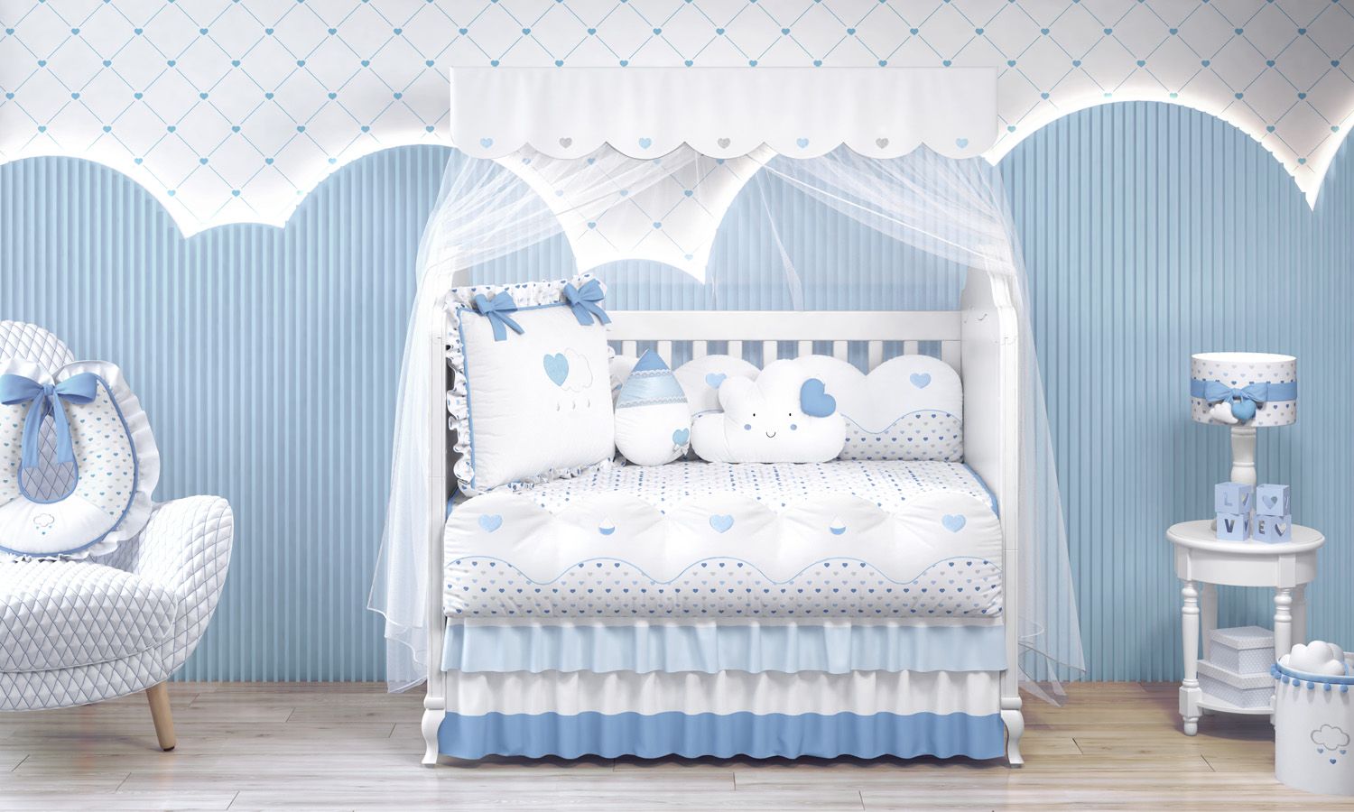 Kit Berço Chuva de Amor