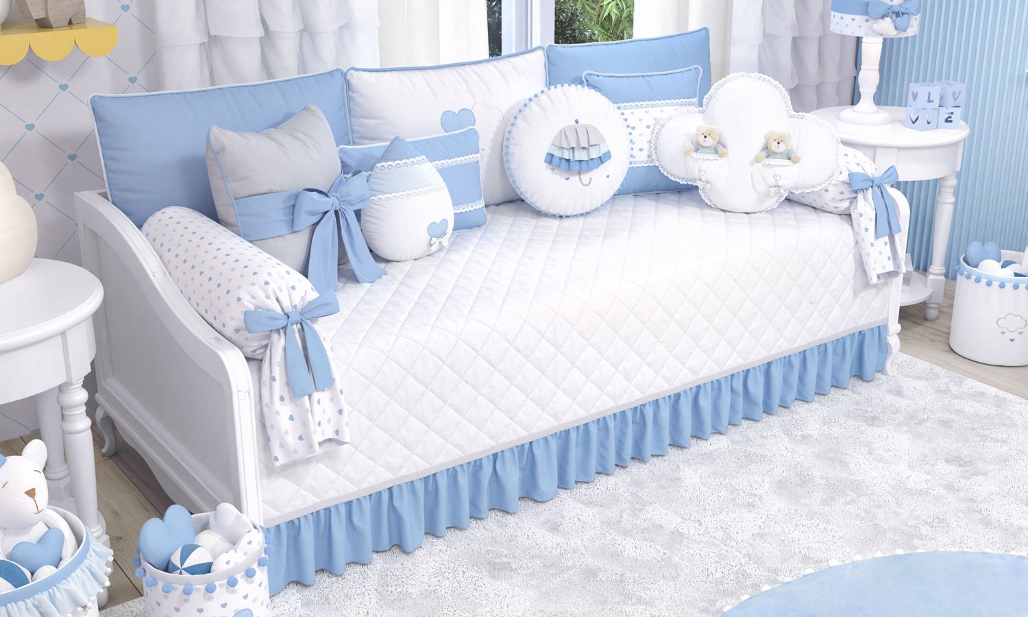 Kit Cama Babá Chuva de Amor