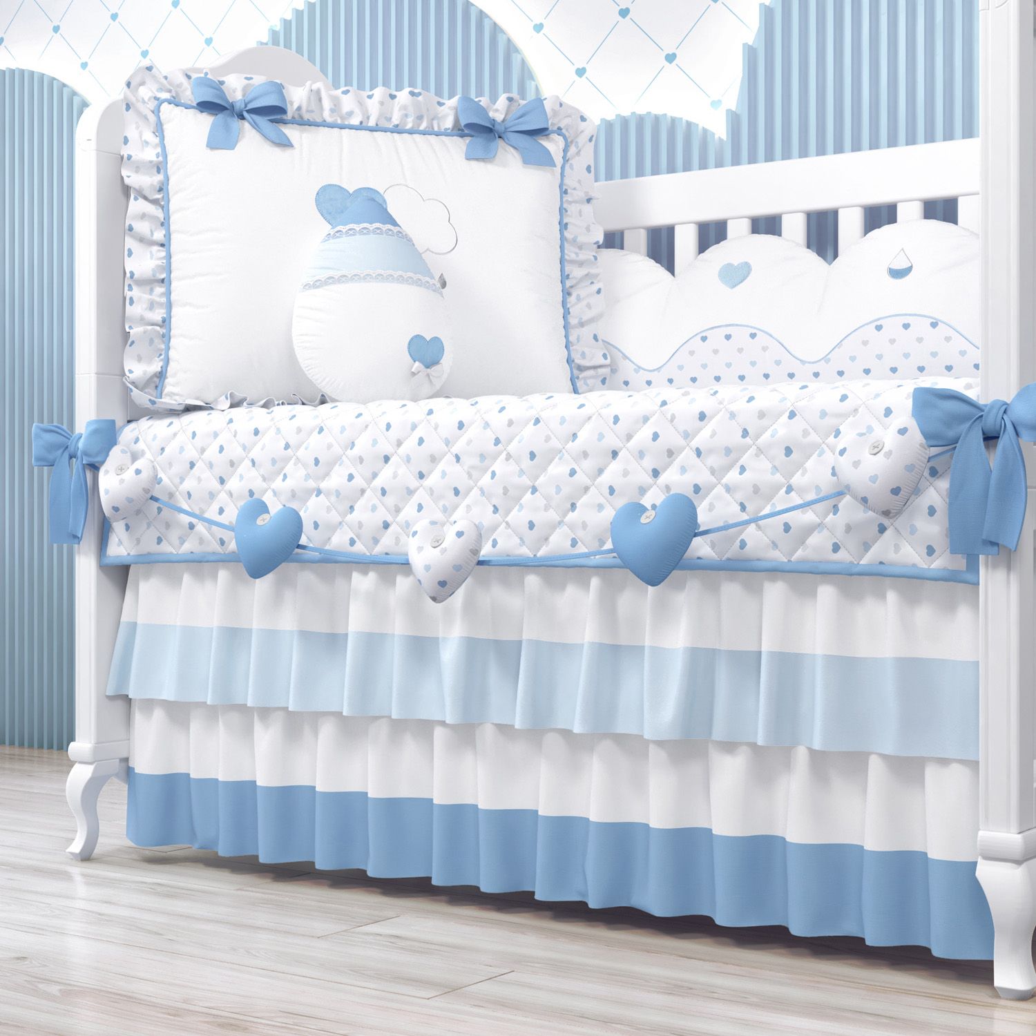 Varal de Cama Corações 1,60m