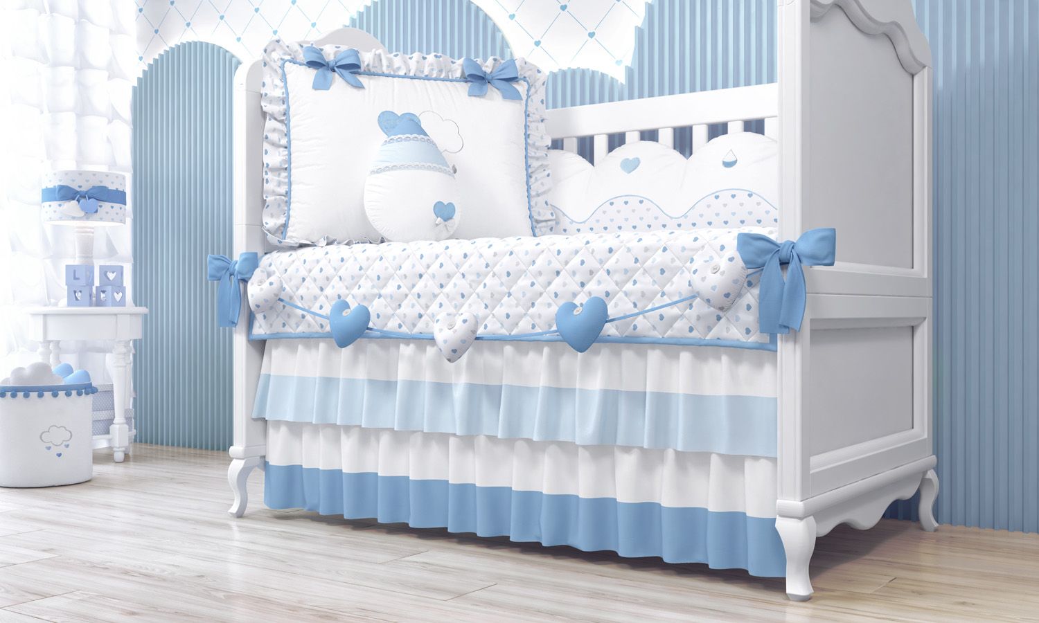 Varal de Cama Corações 1,60m